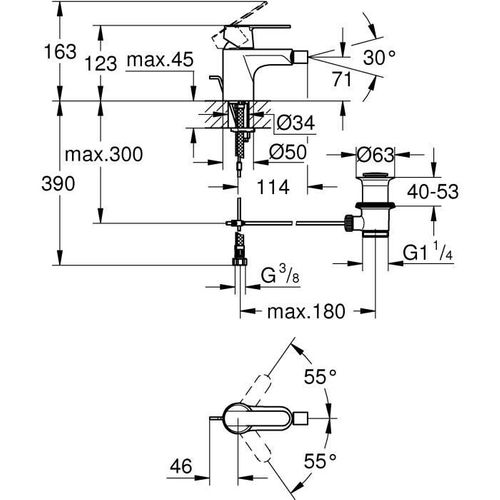 Mitigeur Monocommande Bidet Taille S Get Chromé 32885000