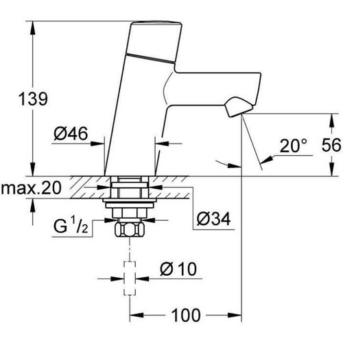 Grohe Mitigeur Lave-mains Concetto Taille Xs