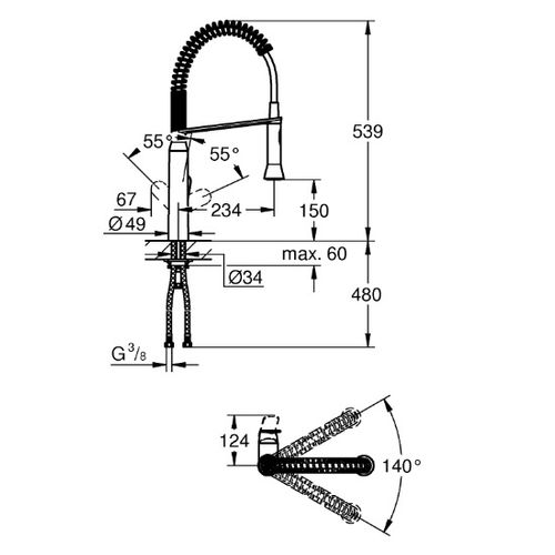 Robinet Cuisine Douchette K7