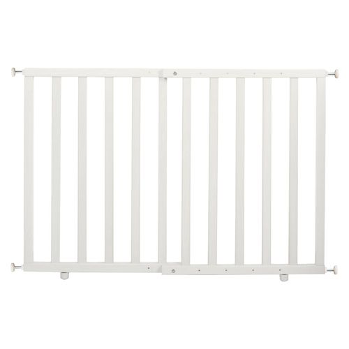 Barriere De Sécurité Pour Portes Et Escaliers En Bois Laqué Blanc - Fixation Sans Perçage