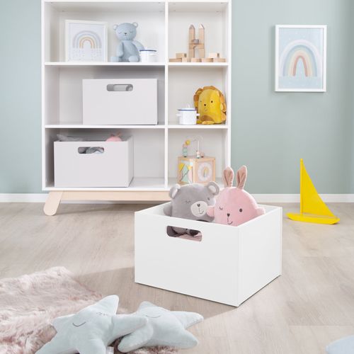 Casier En Bois Pour Chambre D'enfant - Boîte De Rangement Pour Les Jouets - Blanc