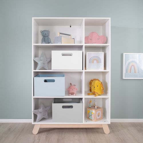 Casier En Bois Pour Chambre D'enfant - Boîte De Rangement Pour Les Jouets - Bleu