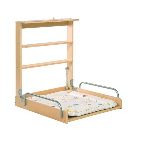 Table À Langer Murale En Bois Blanc Et Hêtre Woodland