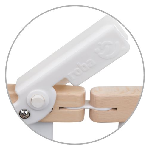 Lit Bébé Pliant À Barreaux Hêtre Et Blanc Fold Up 60x120