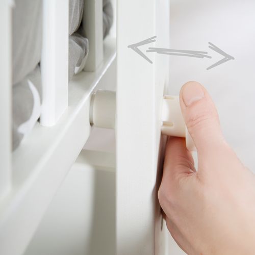 Berceau Bébé Little Stars Bois Blanc + Parure De Lit