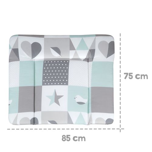 Matelas à Langer Happy Patch Mint - 85x75 - Revêtu De Pu