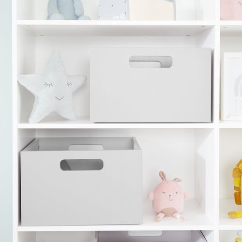 Casier En Bois Pour Chambre D'enfant - Boîte De Rangement Pour Les Jouets - Gris