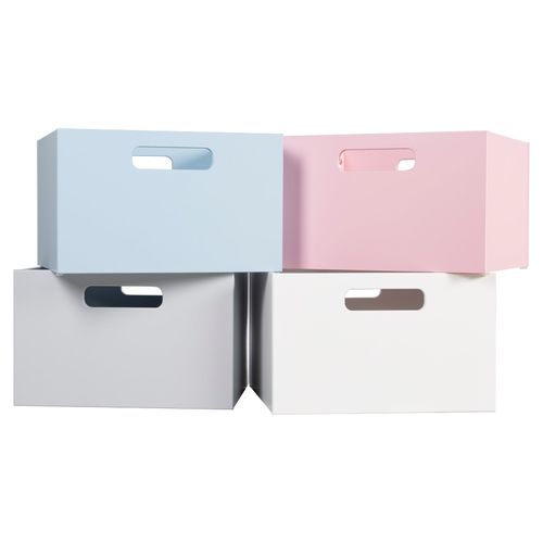 Casier En Bois Pour Chambre D'enfant - Boîte De Rangement Pour Les Jouets - Gris