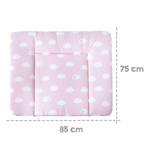 Matelas à Langer Kleine Wolke Rose - 85x75 - Revêtu De Pu