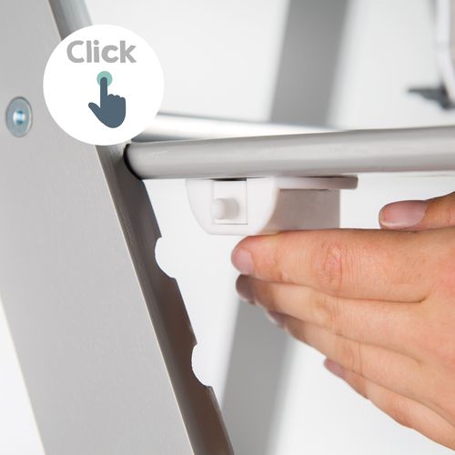 Chaise Haute Évolutive Sit Up Click - Fermeture à Clic Innovante - Gris