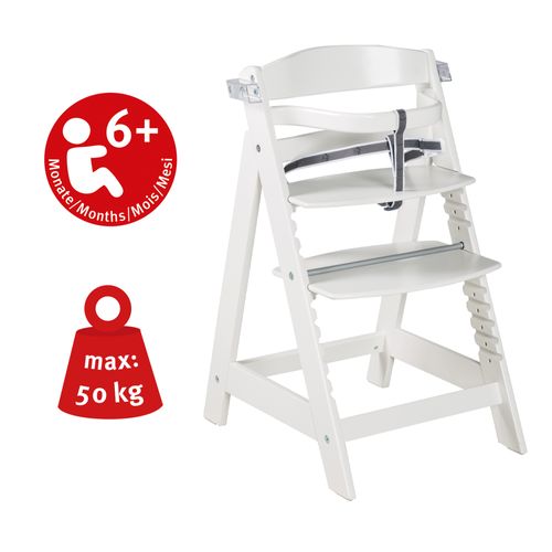 Chaise Haute Évolutive Sit Up Click Et Fun + Table à Manger - Blanc