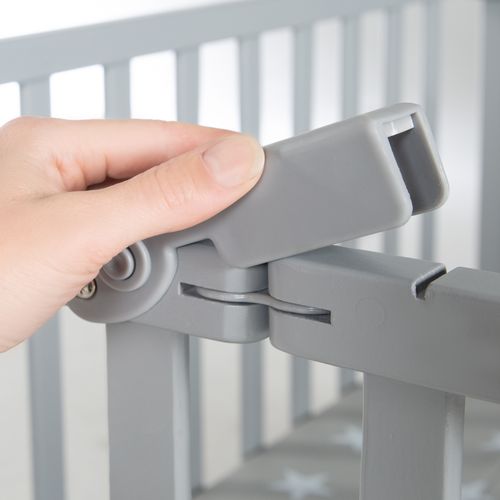 Parc Pliant 75x100 - Grille De Jeu Peu Encombrante Incl. Rouleaux - Taupe