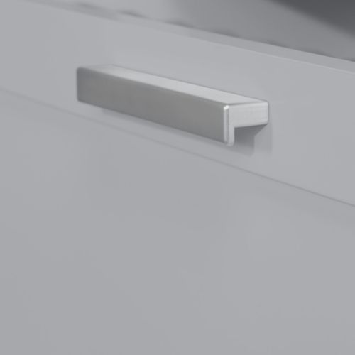 Meuble À Langer Bébé En Bois Gris 2 Portes 2 Boîtes De Rangement Hamburg