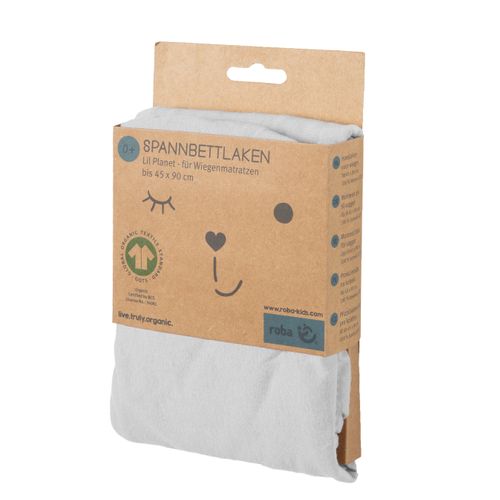 Drap Housse Extensible Lil Planet Pour Matelas De Berceau 40x90 à 45x90 Cm - Gris Argenté