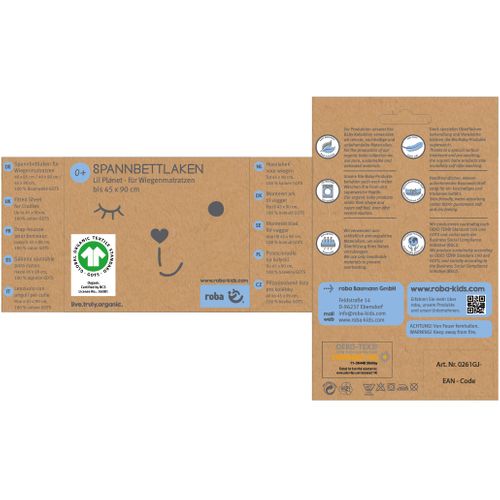 Drap Housse Extensible Lil Planet Pour Matelas De Berceau 40x90 à 45x90 Cm - Gris Argenté