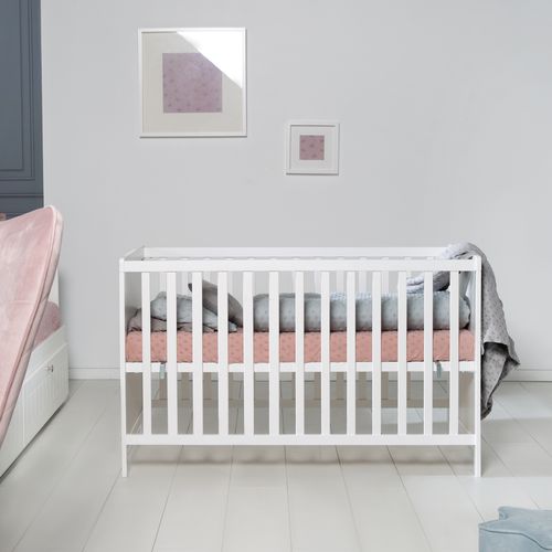 Set De Chambre Hamburg - Commode à Langer + Lit Cododo 60x120 - Blanc