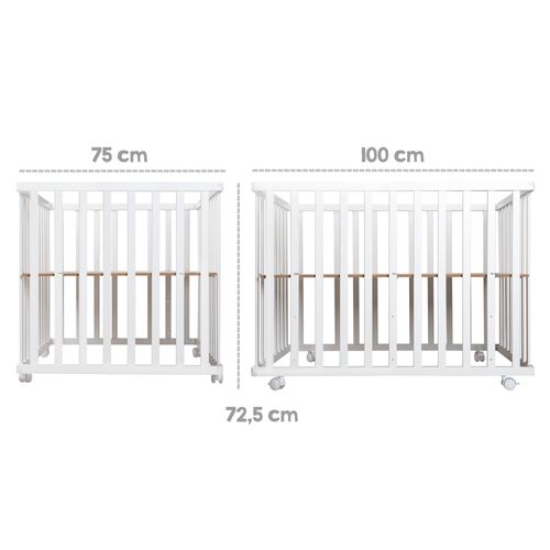 Parc Bébé 75x100 + Tapis Roba Style + Matelas - Gris Argenté