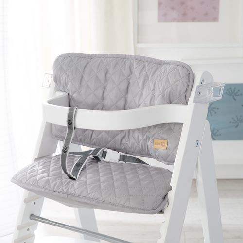 Chaise Haute Évolutive Sit Up Fun + Coussin Roba Style - Blanc/gris