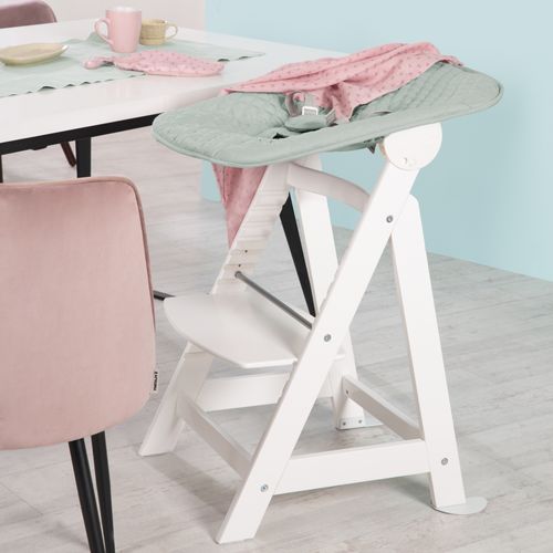 Chaise Haute Évolutive Born Up + Transat Roba Style - Blanc/vert