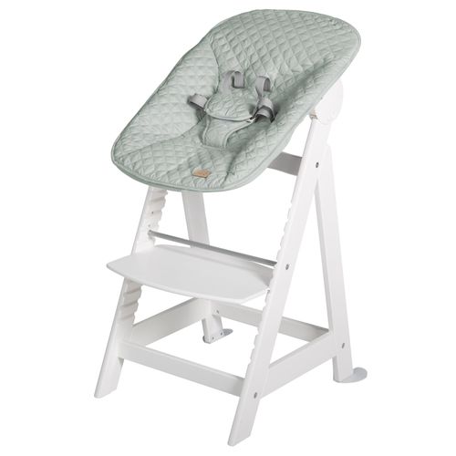 Chaise Haute Évolutive Born Up + Transat Roba Style - Blanc/vert