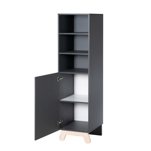 Étagère Sur Pied Jara - Pour Chambre D'enfant - Anthracite / Bois Massif