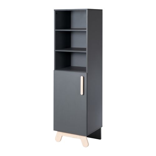 Étagère Sur Pied Jara - Pour Chambre D'enfant - Anthracite / Bois Massif