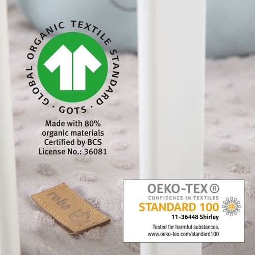 Parc Bébé 75x100 Naturel + Tapis Lil Planet Gris