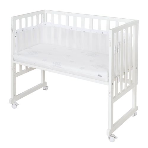 Berceau Cododo Mobile 3en1 Avec Matelas Respirant 45 X 90 Et Accessoires De Sécurité - Blanc
