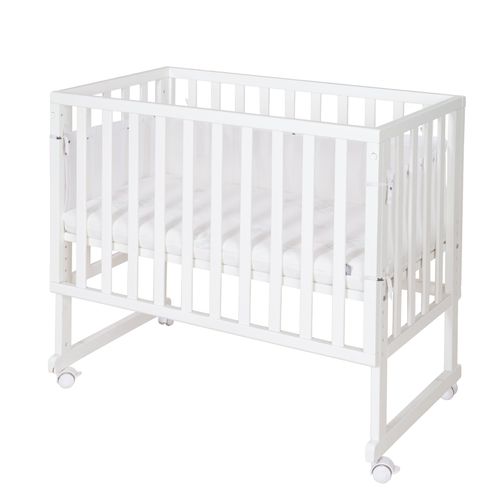 Berceau Cododo Mobile 3en1 Avec Matelas Respirant 45 X 90 Et Accessoires De Sécurité - Blanc