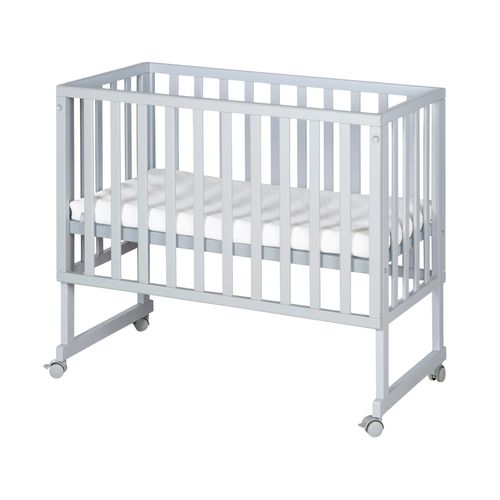 Berceau Cododo Mobile 3en1 Avec Matelas Respirant 45 X 90 Et Barrière De Sécurité - Gris