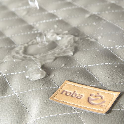 Parc Bébé 75x100 Scandinave Anthracite + Tapis En Cuir Végan Grège - Greyish Matelassé