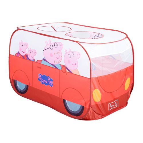 Tente De Jeu Pour Enfant Peppa Pig - Tente Pop Up En Forme De Voiture - Rouge - Blanc