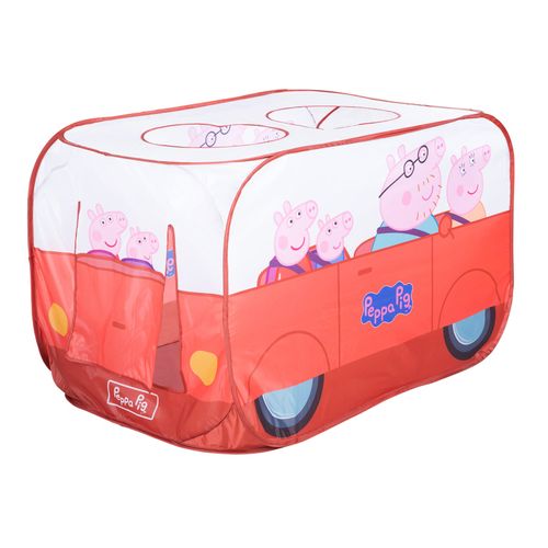 Tente De Jeu Pour Enfant Peppa Pig - Tente Pop Up En Forme De Voiture - Rouge - Blanc
