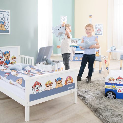 Parure De Lit Bébé Paw Patrol 100 X 135 Cm - 2 Pièces - Motif Chien - Bleu-gris