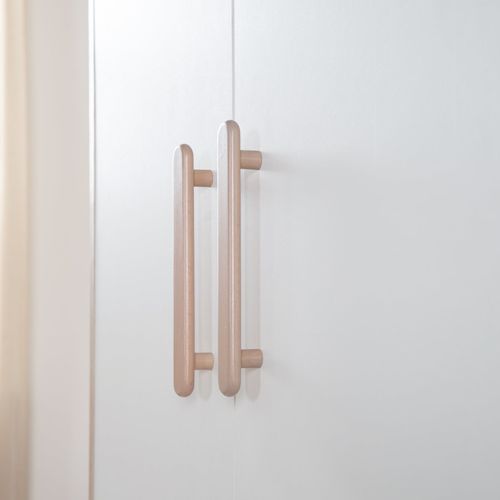 Armoire Bébé 2 Portes à Fermeture Douce Blanc Et Chêne - Cabane