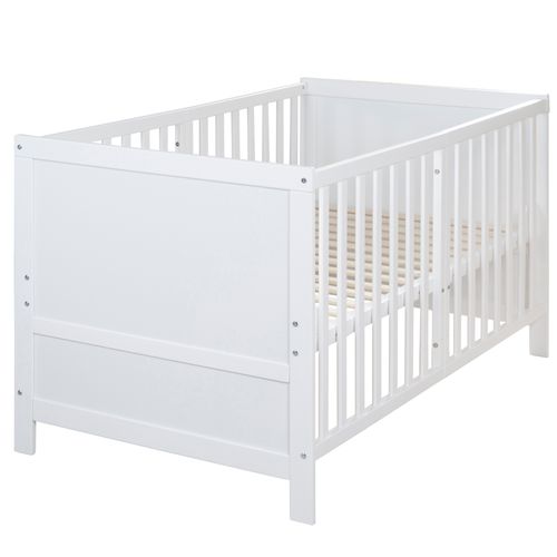 Lit Bébé Évolutif 70x140 Cm Easy Sleep - Coins De Transformation Inclus - Bois Blanc