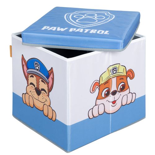 Tabouret Cube Bleu Pour Enfant Avec Rangement - Pat'patrouille