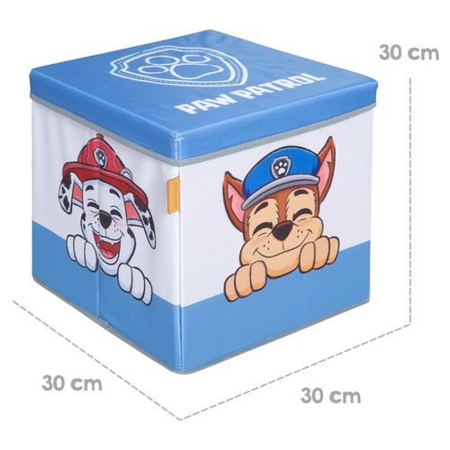Tabouret Cube Bleu Pour Enfant Avec Rangement - Pat'patrouille