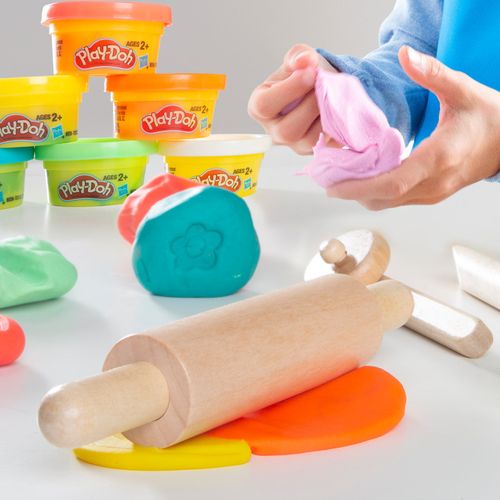 Kit De 6 Pots De Pâte à Modeler + Table Et Chaise Enfant + Tapis Et Accessoire En Bois X Play-doh