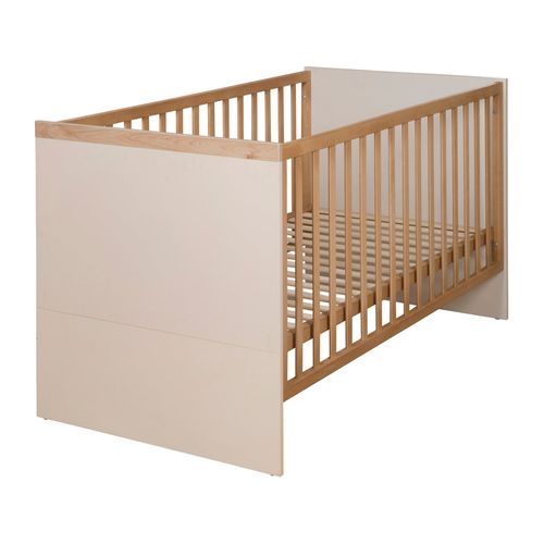 Lit Bébé Évolutif 70x140 Transformable En Lit Junior - Cashmere Et Décor Châtaignier - Jil