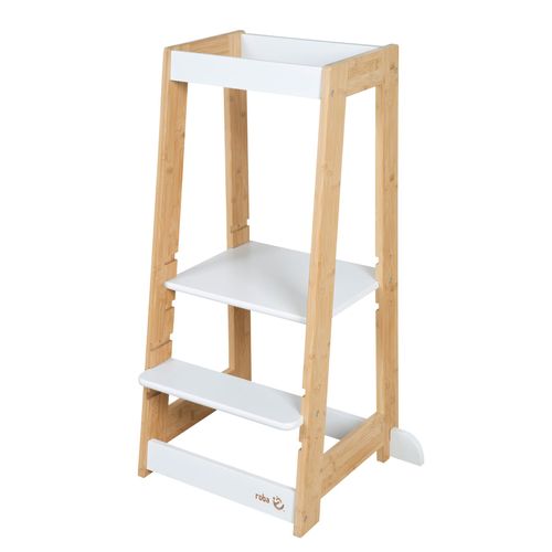 Tour D'apprentissage Évolutive En Bambou Fsc® - Blanc / Naturel