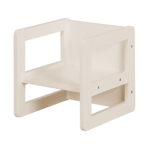 Ensemble Table Et Chaise Réversibles Pour Enfants - 3 Hauteurs D'assise - Bois Laqué Beige