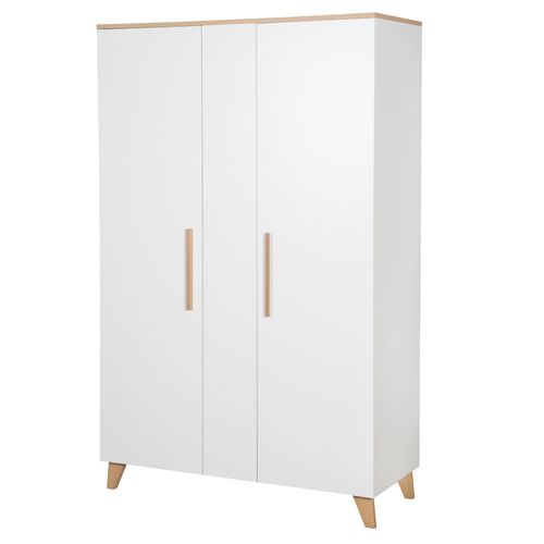 Armoire Enfant  Leon 2,5 Portes – Blanc / Chêne Clair