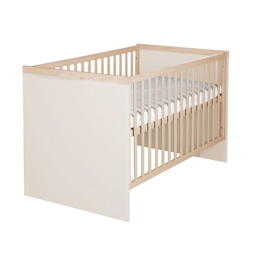 Lit Évolutif 70 X 140 Transformable En Lit Junior - 3 Hauteurs - Cachemire - Effet Noyer - Elva