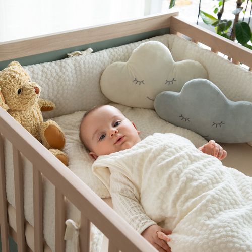 Lit Évolutif 70 X 140 Transformable En Lit Junior - 3 Hauteurs - Vert Sauge - Effet Noyer - Selva