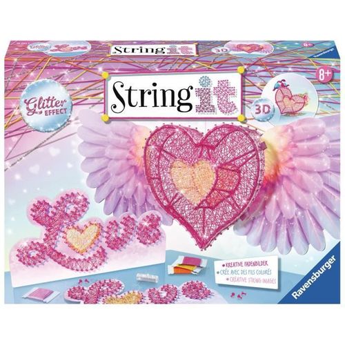String It Maxi: 3d Coeur - - Coffret Complet En Fil Tendu - Loisir Créatif Enfant Diy - 2 Modeles