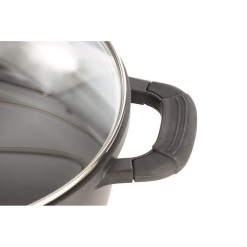 Faitout Fonte D'aluminium - Silcoguss - 28 Cm - Induction - Noir