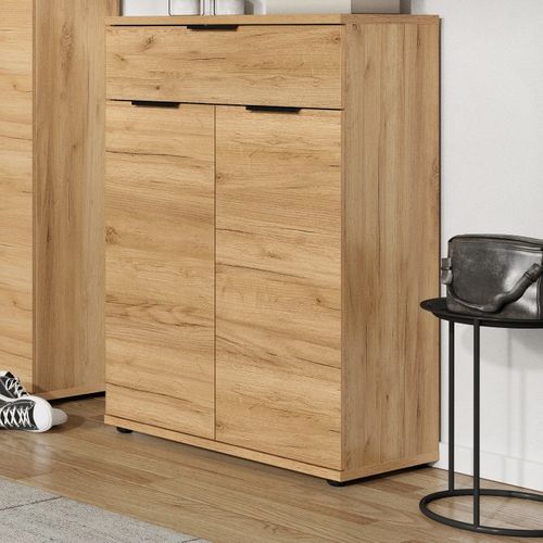 Meuble à Chaussures Bois 2 Portes 1 Tiroir Timo