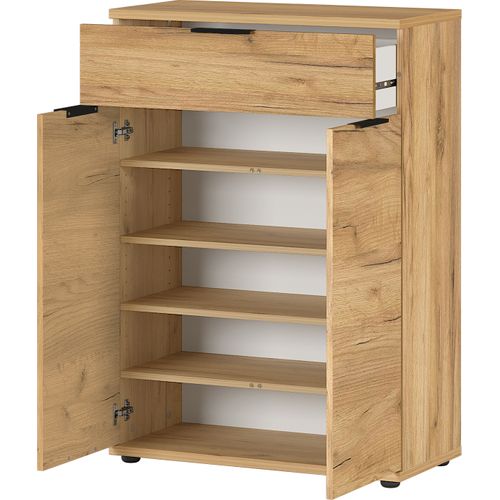 Meuble à Chaussures Bois 2 Portes 1 Tiroir Timo