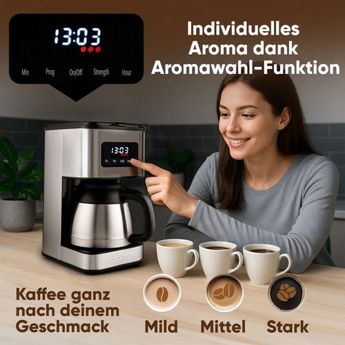 Machine à Café 1,2l 900w Acier Inoxydable PC-ka1300-inox